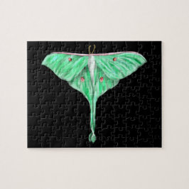 Illustratie: Groene Lunar Moth Legpuzzel