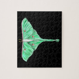 Illustratie: Groene Lunar Moth Legpuzzel