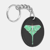Illustratie: Groene Lunar Moth Sleutelhanger (Voorkant Links)