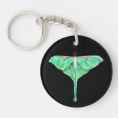 Illustratie: Groene Lunar Moth Sleutelhanger (Voorkant)