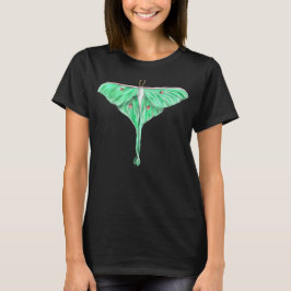 Illustratie: Groene Lunar Moth T-shirt