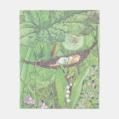  illustratie Groene Meisjes Room Decoratie Fleece Deken (Voorkant)