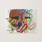 Illustratie Grunge Violin Legpuzzel (Horizontaal)