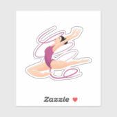 Illustratie gymnast sticker (Vel)