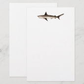 Illustratie  haaien - Sjabloon Retro Sharks Briefpapier (Voorkant / Achterkant)
