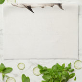 Illustratie  haaien - Sjabloon Retro Sharks Theedoek (Gevouwen)