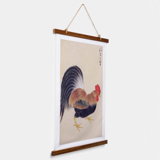  illustratie: Haan Hangend Wandkleed (Gebogen)