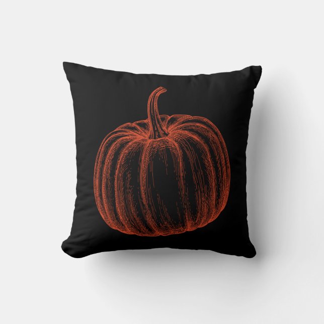 Illustratie Halloween Pumpkin Kussen (Voorkant)