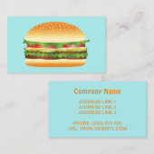 Illustratie Hamburger Cartoon Visitekaartje (Voorkant / Achterkant)