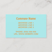 Illustratie Hamburger Cartoon Visitekaartje (Achterkant)