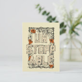 Illustratie handschrift onstopbaar briefkaart (Staand voorkant)