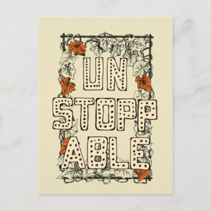 Illustratie handschrift onstopbaar briefkaart