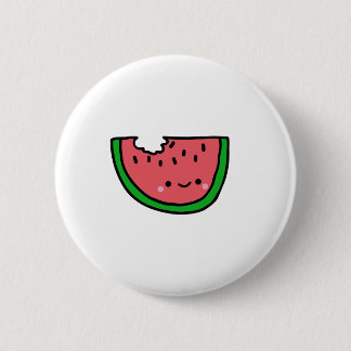 Illustratie handtekening watermeloen Cartoon Ronde Button 5,7 Cm