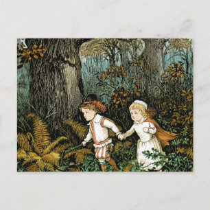 Illustratie Hansel en Gretel Briefkaart