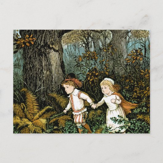 Illustratie Hansel en Gretel Briefkaart (Voorkant)