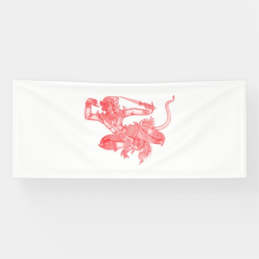  illustratie Hanuman Book Spandoek (Horizontaal)
