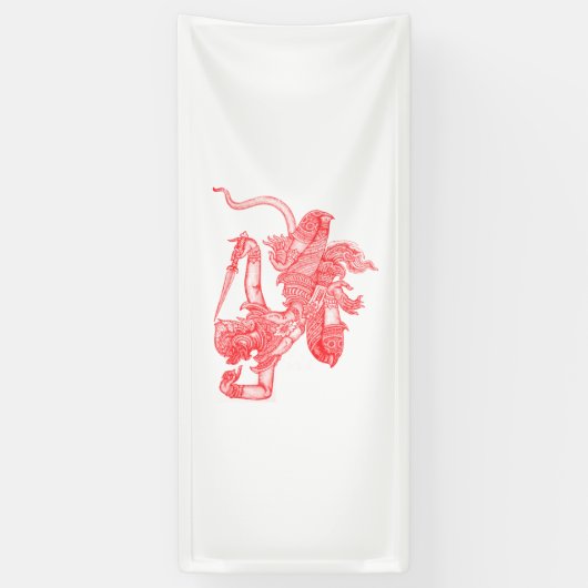  illustratie Hanuman Book Spandoek (Verticaal)
