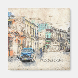 Illustratie Havana Cuba Magneet