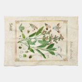 illustratie Herb Plant Sage Botanische Kunst Theedoek (Horizontaal)