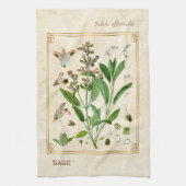  illustratie Herb Plant Sage Botanische Kunst Theedoek (Verticaal)