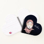 Illustratie Hijabi |  hartvorm Notitieboek (Binnen)