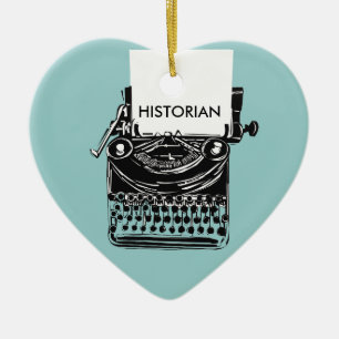 Illustratie  historian Retro Typewriter Keramisch Ornament