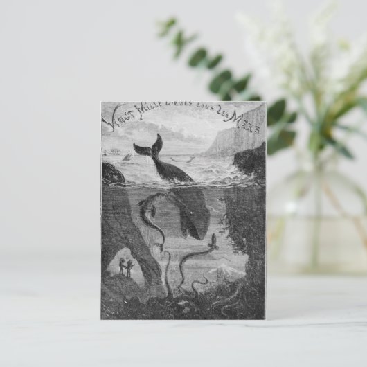 Illustratie Hoesje "20.000 collega's onder het Zee Briefkaart (Staand voorkant)