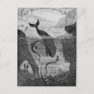 Illustratie Hoesje "20.000 collega's onder het Zee Briefkaart