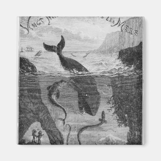 Illustratie Hoesje "20.000 collega's onder het Zee Magneet (Voorkant)