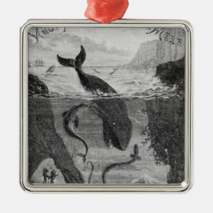 Illustratie Hoesje "20.000 collega's onder het Zee Metalen Ornament