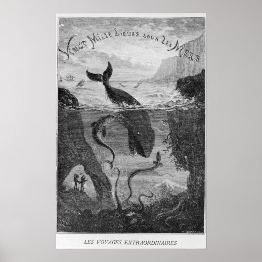 Illustratie Hoesje "20.000 collega's onder het Zee Poster (Voorkant)