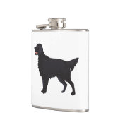 Illustratie Hondenras met platte bekleding Heupfles (Links)