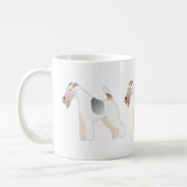 Illustratie Hondenras van Wire Fox Terrier Illustr Koffiemok (Links)