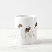 Illustratie Hondenras van Wire Fox Terrier Illustr Koffiemok (Center)