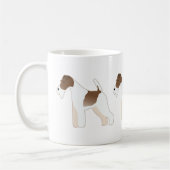 Illustratie Hondenras van Wire Fox Terrier Illustr Koffiemok (Links)