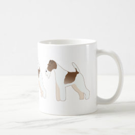 Illustratie Hondenras van Wire Fox Terrier Illustr Koffiemok