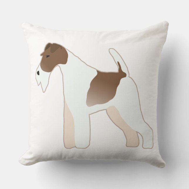 Illustratie Hondenras van Wire Fox Terrier Illustr Kussen (Voorkant)