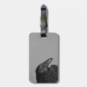 Illustratie Hoofd schouders van zwarte rog op grij Bagagelabel (Achterkant verticaal)