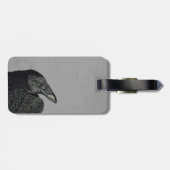 Illustratie Hoofd schouders van zwarte rog op grij Bagagelabel (Achterkant horizontaal)