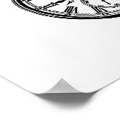 Illustratie  horloge poster (Hoek)