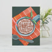 Illustratie Hot Cocaca Merry Kerstmis Feestdagenkaart (Staand voorkant)
