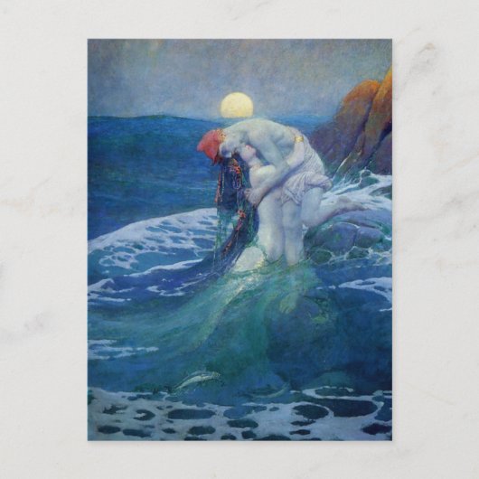  illustratie Howard Pyle De Zeemeermin Briefkaart (Voorkant)