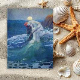 illustratie Howard Pyle De Zeemeermin Briefkaart