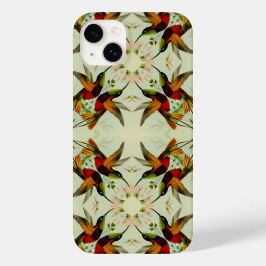  illustratie Hummingvogels en bloemen Case-Mate iPhone Case (Achterkant)