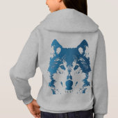 Illustratie Ice Blue Wolf (Achterkant)