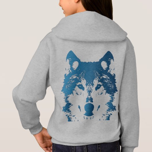 Illustratie Ice Blue Wolf (Achterkant)