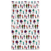 Illustratie: Ice Skaters Winter Holiday Kerstmis Klein Cadeauzakje (Achterkant)