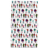 Illustratie: Ice Skaters Winter Holiday Kerstmis Klein Cadeauzakje (Voorkant)