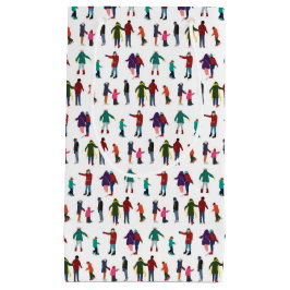 Illustratie: Ice Skaters Winter Holiday Kerstmis Klein Cadeauzakje