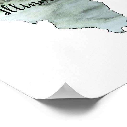 Illustratie Illinois State Poster (Hoek)